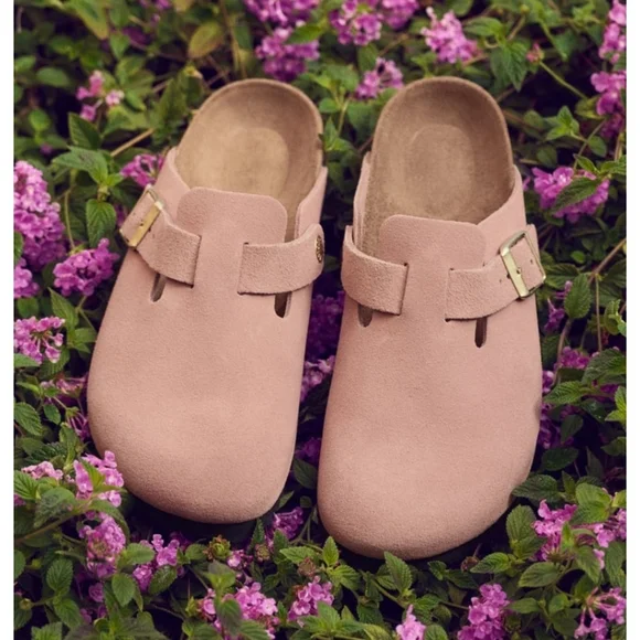 Birkenstocks Boston Suade Light Pink Clogs - Picture 7 of 7